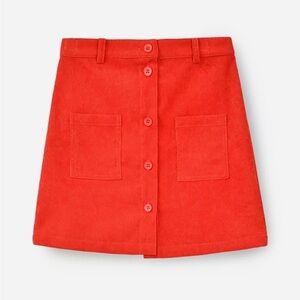 Molly Bracken Girls flared velvet skirt button-down closure patch pocket Size 14